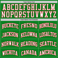 Load image into Gallery viewer, Custom Grass Green White-Red Authentic Basketball Jersey
