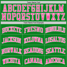 Load image into Gallery viewer, Custom Grass Green Pink-White Authentic Basketball Jersey
