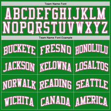 Load image into Gallery viewer, Custom Grass Green White-Pink Authentic Basketball Jersey
