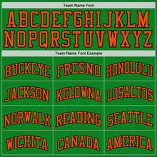 Load image into Gallery viewer, Custom Grass Green Orange-Black Authentic Basketball Jersey
