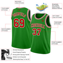 Load image into Gallery viewer, Custom Grass Green Red-White Authentic Basketball Jersey
