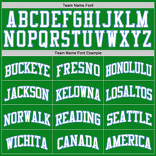 Load image into Gallery viewer, Custom Grass Green White-Light Blue Authentic Basketball Jersey
