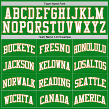 Load image into Gallery viewer, Custom Grass Green White-Old Gold Authentic Basketball Jersey
