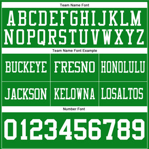 Custom Grass Green White Authentic Football Jersey
