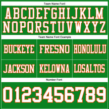 Загрузить изображение в средство просмотра галереи, Custom Grass Green White-Orange Authentic Football Jersey

