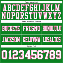 Загрузить изображение в средство просмотра галереи, Custom Grass Green White-Pink Authentic Football Jersey
