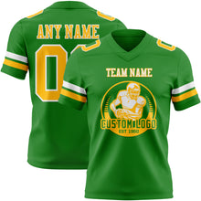 Laden Sie das Bild in den Galerie-Viewer, Custom Grass Green Gold-White Authentic Football Jersey
