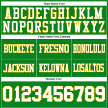 Загрузить изображение в средство просмотра галереи, Custom Grass Green White-Gold Authentic Football Jersey
