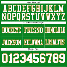 Загрузить изображение в средство просмотра галереи, Custom Grass Green White-Old Gold Authentic Football Jersey
