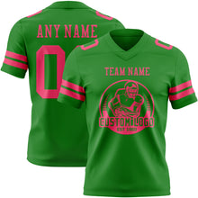 Загрузить изображение в средство просмотра галереи, Custom Grass Green Neon Pink Authentic Football Jersey
