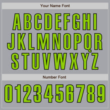 Load image into Gallery viewer, Custom Gray Neon Green-Black Authentic Baseball Jersey
