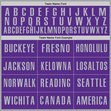 Load image into Gallery viewer, Custom Gray Purple-Black Authentic Baseball Jersey
