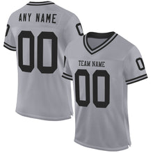 Загрузить изображение в средство просмотра галереи, Custom Gray Black Mesh Authentic Throwback Football Jersey
