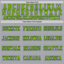 Charger l&#39;image dans la galerie, Custom Gray Navy-Neon Green Mesh Authentic Throwback Football Jersey
