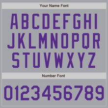 Load image into Gallery viewer, Custom Gray Purple-Red Authentic Baseball Jersey
