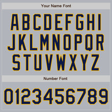 Laden Sie das Bild in den Galerie-Viewer, Custom Gray Navy-Gold Authentic Baseball Jersey
