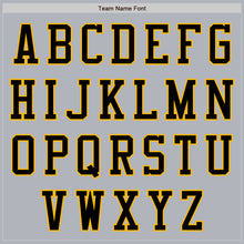 Laden Sie das Bild in den Galerie-Viewer, Custom Gray Black-Gold Authentic Baseball Jersey
