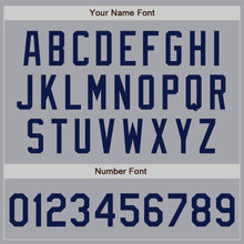 Laden Sie das Bild in den Galerie-Viewer, Custom Gray Navy Authentic Baseball Jersey
