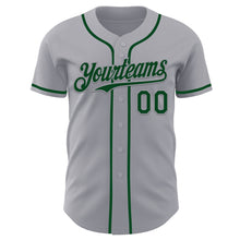 Laden Sie das Bild in den Galerie-Viewer, Custom Gray Green Authentic Baseball Jersey
