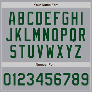 Custom Gray Green Authentic Baseball Jersey