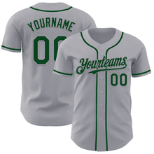 Laden Sie das Bild in den Galerie-Viewer, Custom Gray Green Authentic Baseball Jersey
