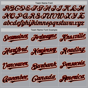 Custom Gray Black Pinstripe Red-Cream Authentic Baseball Jersey