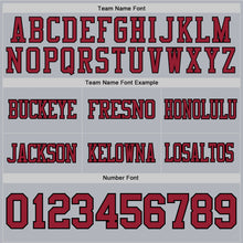 Laden Sie das Bild in den Galerie-Viewer, Custom Gray Cardinal-Black Authentic Football Jersey

