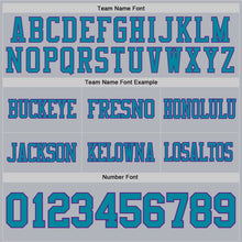Charger l&#39;image dans la galerie, Custom Gray Teal-Purple Authentic Football Jersey
