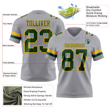 Charger l&#39;image dans la galerie, Custom Gray Green-Gold Authentic Football Jersey
