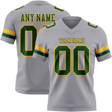 Charger l&#39;image dans la galerie, Custom Gray Green-Gold Authentic Football Jersey
