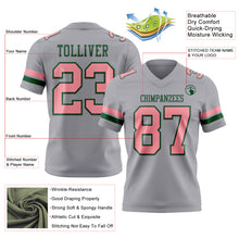 Charger l&#39;image dans la galerie, Custom Gray Medium Pink-Green Authentic Football Jersey
