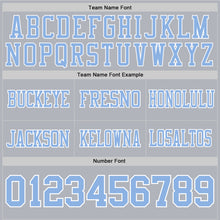 Charger l&#39;image dans la galerie, Custom Gray Light Blue-White Authentic Football Jersey

