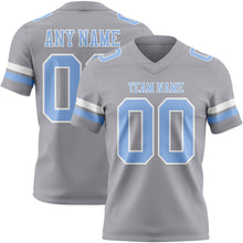 Charger l&#39;image dans la galerie, Custom Gray Light Blue-White Authentic Football Jersey
