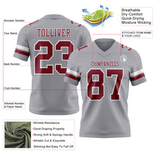 Charger l&#39;image dans la galerie, Custom Gray Crimson-White Authentic Football Jersey
