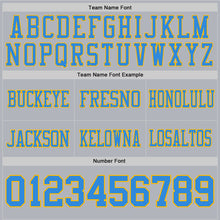 Charger l&#39;image dans la galerie, Custom Gray Powder Blue-Gold Authentic Football Jersey
