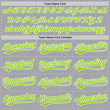Charger l'image dans la galerie, Custom Gray Neon Green Royal-White Authentic Baseball Jersey
