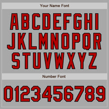 Load image into Gallery viewer, Custom Stitched Gray Red-Black Baseball Pullover Sweatshirt Hoodie
