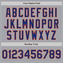 Загрузить изображение в средство просмотра галереи, Custom Gray Royal-Orange Authentic Baseball Jersey
