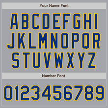 Загрузить изображение в средство просмотра галереи, Custom Gray Royal-Yellow Authentic Baseball Jersey
