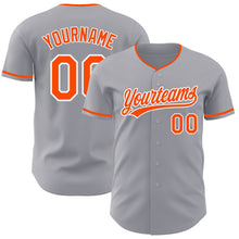 Charger l'image dans la galerie, Custom Gray Orange-White Authentic Baseball Jersey
