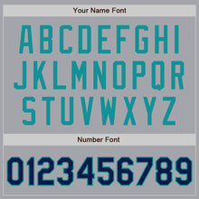 Загрузить изображение в средство просмотра галереи, Custom Gray Navy-Teal Authentic Baseball Jersey
