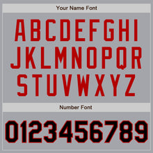 Load image into Gallery viewer, Custom Gray Black-Red Authentic Baseball Jersey

