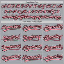 Charger l'image dans la galerie, Custom Gray Medium Pink-Black Authentic Baseball Jersey
