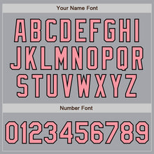 Charger l'image dans la galerie, Custom Gray Medium Pink-Black Authentic Baseball Jersey
