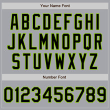 Load image into Gallery viewer, Custom Gray Black-Neon Green Authentic Baseball Jersey
