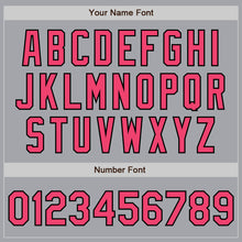 Загрузить изображение в средство просмотра галереи, Custom Gray Neon Pink-Black Authentic Baseball Jersey
