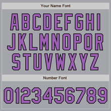 Загрузить изображение в средство просмотра галереи, Custom Gray Medium Purple-Black Authentic Baseball Jersey
