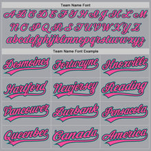 Загрузить изображение в средство просмотра галереи, Custom Gray Teal Black-Pink Authentic Baseball Jersey

