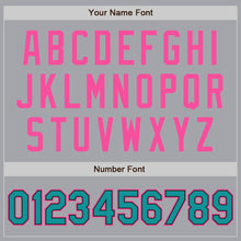 Загрузить изображение в средство просмотра галереи, Custom Gray Teal Black-Pink Authentic Baseball Jersey
