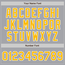 Load image into Gallery viewer, Custom Gray Gold-White Authentic Baseball Jersey
